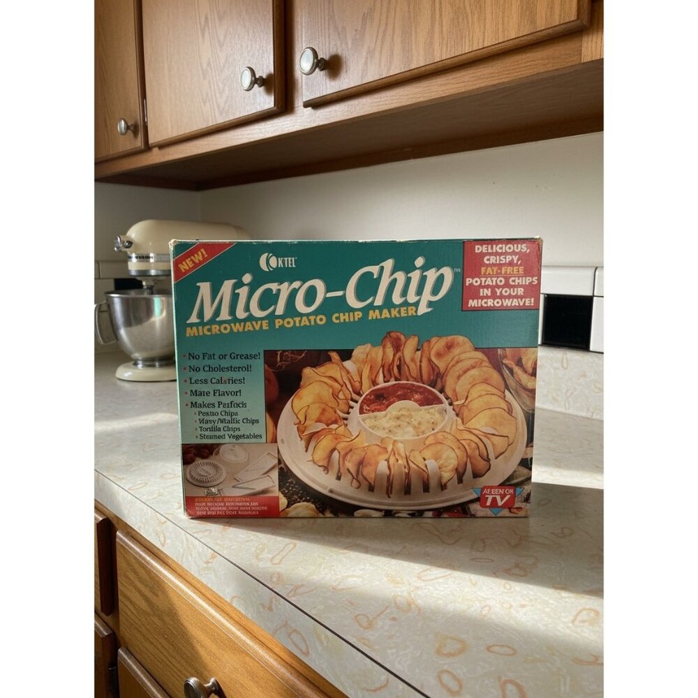 Vintage 1995 Koktel Micro-Chip‎ Microwave Potato Chip Maker NIB